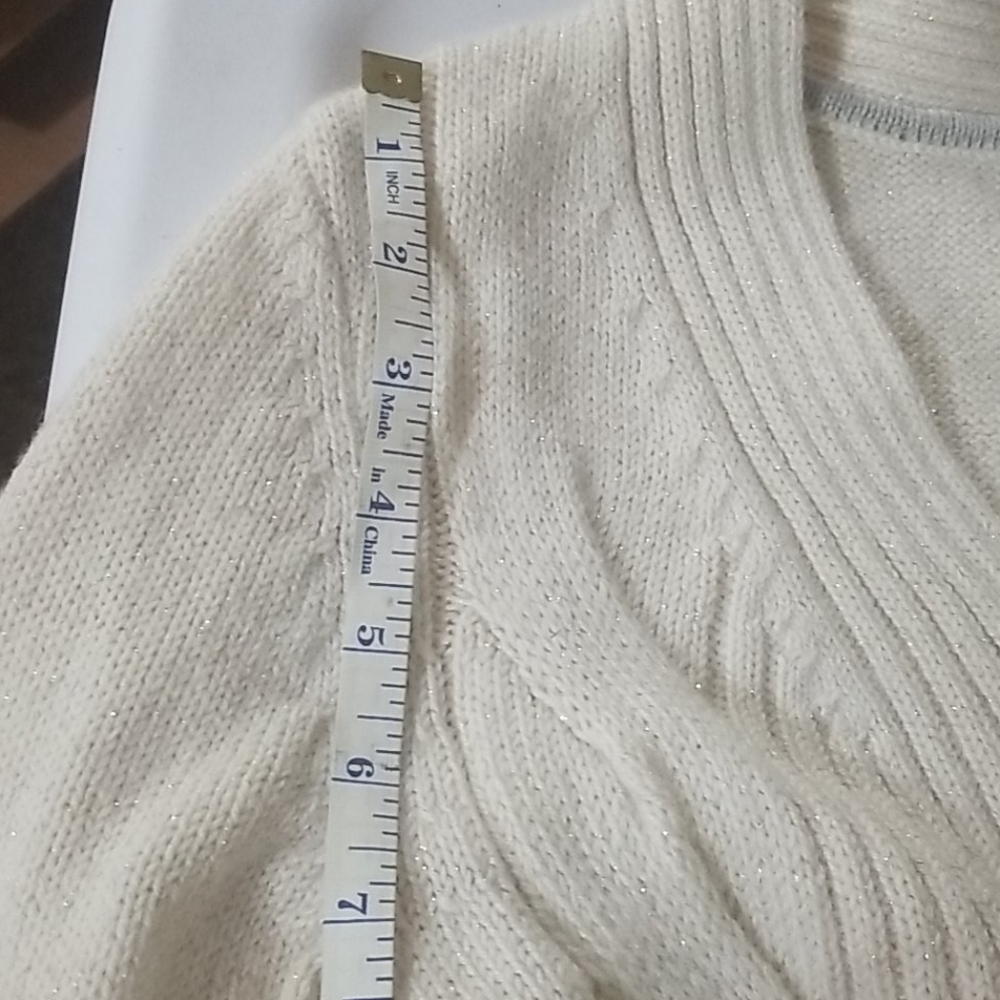 Tommy hillfrgure white sweater very beautiful LG - Picture 12 of 15